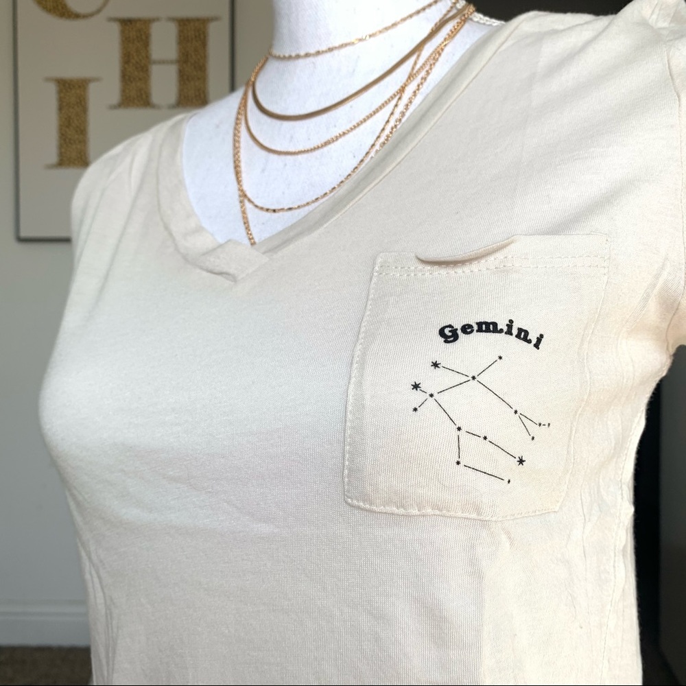 Gemini Zodiac V Neck Tshirt